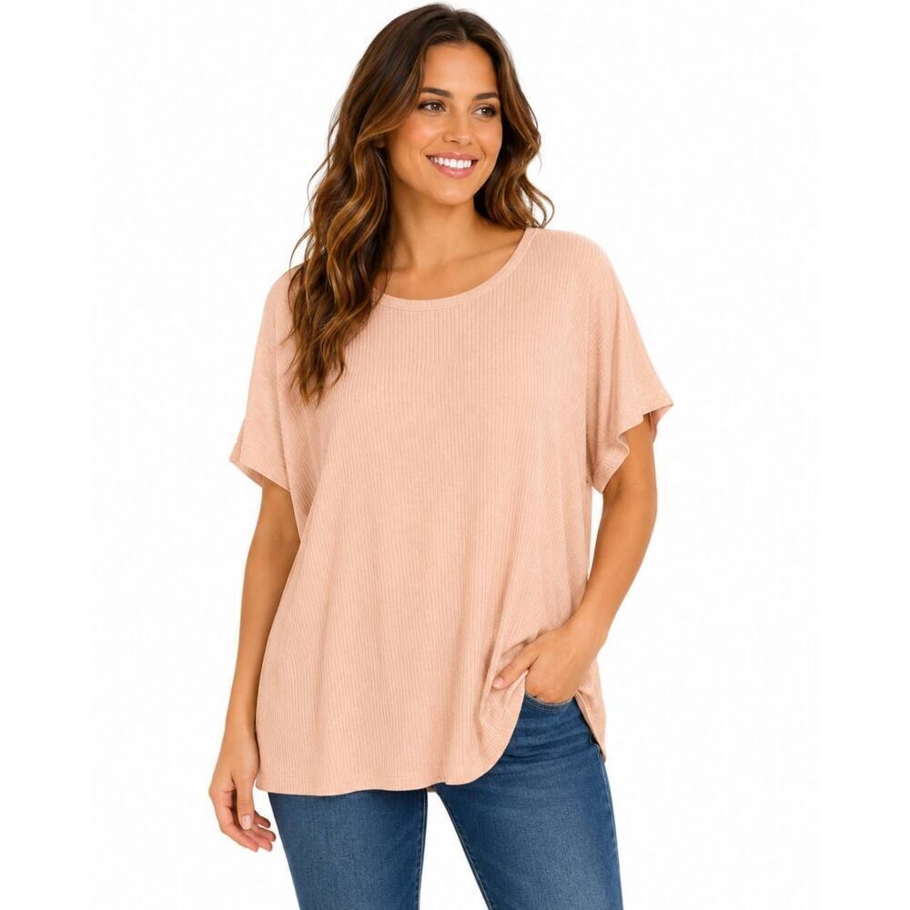 Old NavyโLuxe Ribbed Top XXL Peach